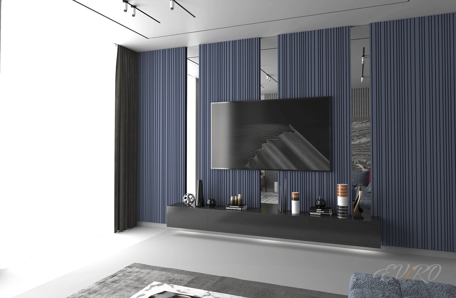 Гипсовая 3D панель EViRO Barcode + LED