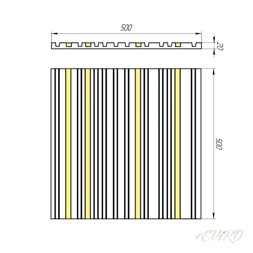 Гипсовая 3D панель EViRO Barcode + LED